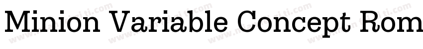 Minion Variable Concept Roman 常规字体转换